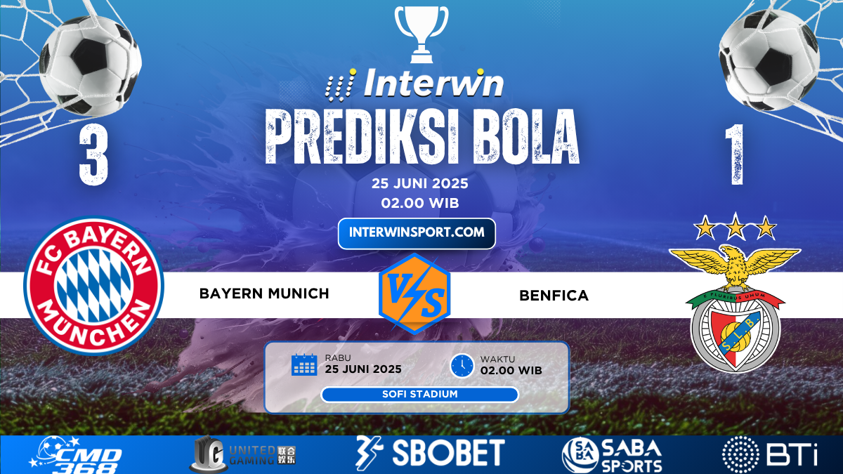Prediksi Skor Bayern Munich VS Benfica 25 Juni 2025