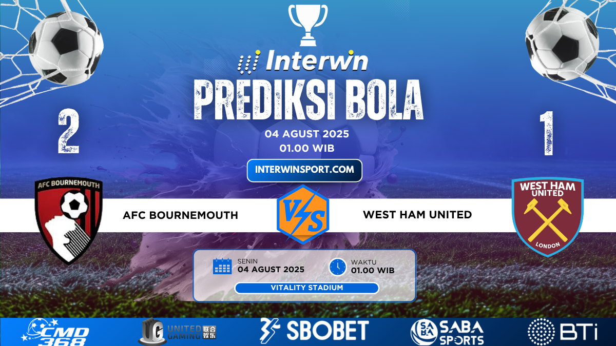 Prediksi Skor AFC Bournemouth VS West Ham United 03 Agust 2025
