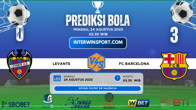 Prediksi Skor Levante Vs Barcelona 24 Agustus 2025