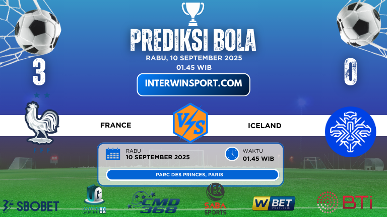 Prediksi Skor France Vs Iceland 10 September 2025